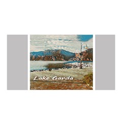 Calm Day On Lake Garda Satin Wrap 35  X 70  by ConteMonfrey