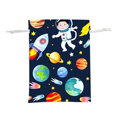 Space Galaxy Seamless Background Lightweight Drawstring Pouch (l) by Jancukart