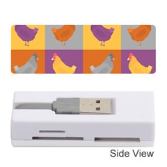 Chickens Pixel Pattern - Version 1a Memory Card Reader (stick) by wagnerps