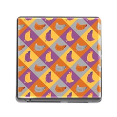 Chickens Pixel Pattern - Version 1b Memory Card Reader (square 5 Slot) by wagnerps