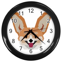 Cardigan Corgi Face Wall Clock (black) by wagnerps