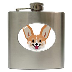 Cardigan Corgi Face Hip Flask (6 Oz) by wagnerps