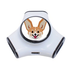 Cardigan Corgi Face 3-port Usb Hub by wagnerps