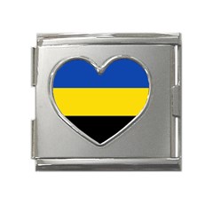 Gelderland Flag Mega Link Heart Italian Charm (18mm) by tony4urban