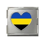 Gelderland Flag Mega Link Heart Italian Charm (18mm) Front