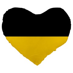 Baden Wurttemberg Flag Large 19  Premium Flano Heart Shape Cushions by tony4urban