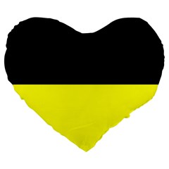 Kashubian Flag Large 19  Premium Flano Heart Shape Cushions by tony4urban