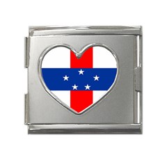 Netherlands Antilles Mega Link Heart Italian Charm (18mm) by tony4urban