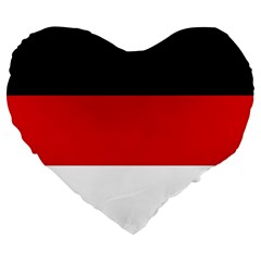 Berlin Old Flag Large 19  Premium Flano Heart Shape Cushions by tony4urban