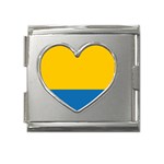 Opolskie Flag Mega Link Heart Italian Charm (18mm) Front