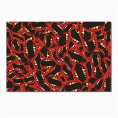 Ugly Open Mouth Graphic Motif Print Pattern Postcard 4 x 6  (pkg Of 10) by dflcprintsclothing