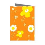 Daisy Flowers Yellow White Orange  Mini Greeting Cards (Pkg of 8) Left