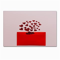 Love Envelope Logo Valentine Postcards 5  X 7  (pkg Of 10) by artworkshop