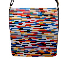 Pattern Wallpaper Flap Closure Messenger Bag (l) by artworkshop