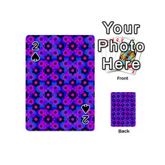 Bitesize Flowers Pearls And Donuts Strawberry Raspberry Blueberry Black Playing Cards 54 Designs (mini) by Mazipoodles