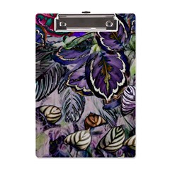 Dark Leaves A5 Acrylic Clipboard by DinkovaArt