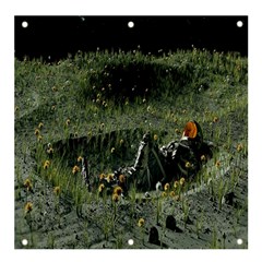 Astronaut Lying In Flowers Fantasy Banner And Sign 4  X 4  by artworkshop