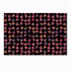 Mixed Colors Flowers Motif Pattern Postcard 4 x 6  (pkg Of 10) by dflcprintsclothing