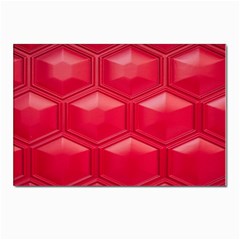 Red Textured Wall Postcards 5  X 7  (pkg Of 10) by artworkshop