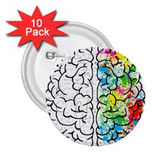 Brain-mind-psychology-idea-drawing 2 25  Buttons (10 Pack)  by Jancukart