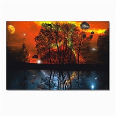 Space Nature Fantasy Trees Postcard 4 x 6  (pkg Of 10) by Ravend