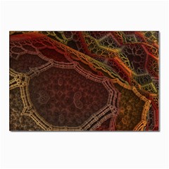 Fractal Pattern Geometric Pattern Postcards 5  X 7  (pkg Of 10) by Ravend