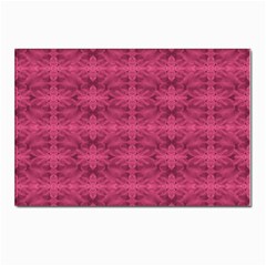 Elegant Pink Floral Geometric Pattern Postcards 5  X 7  (pkg Of 10) by dflcprintsclothing