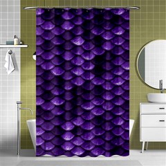 Purple Scales! Shower Curtain 48  X 72  (small)  by fructosebat