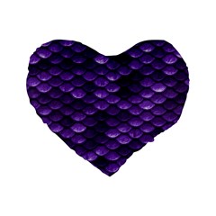 Purple Scales! Standard 16  Premium Heart Shape Cushions by fructosebat