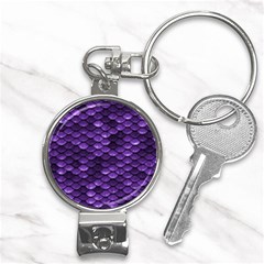 Purple Scales! Nail Clippers Key Chain by fructosebat