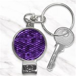 Purple Scales! Nail Clippers Key Chain Front