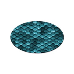 Teal Scales! Sticker Oval (100 Pack) by fructosebat