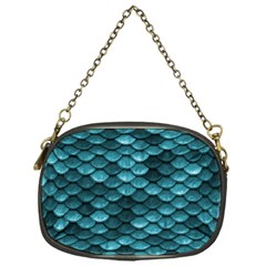 Teal Scales! Chain Purse (one Side) by fructosebat