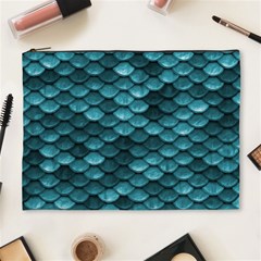 Teal Scales! Cosmetic Bag (xl) by fructosebat