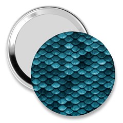 Teal Scales! 3  Handbag Mirrors by fructosebat