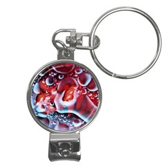 Abstract Art Texture Bubbles Nail Clippers Key Chain by Ravend