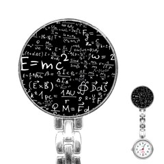 E=mc2 Text Science Albert Einstein Formula Mathematics Physics Stainless Steel Nurses Watch by Jancukart