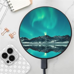 Blue And Green Sky And Mountain Wireless Fast Charger(black) by Jancukart