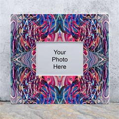 Abstract Arabesque White Wall Photo Frame 5  X 7  by kaleidomarblingart