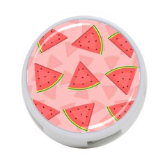 Background Watermelon Pattern Fruit Food Sweet 4-port Usb Hub (one Side) by Jancukart