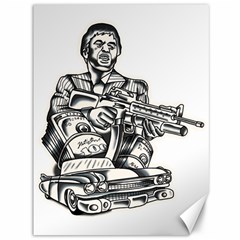 Scarface Movie Traditional Tattoo Canvas 36  X 48  by tradlinestyle