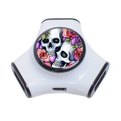 Floral Skeletons 3-port Usb Hub by GardenOfOphir