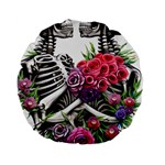 Gothic Floral Skeletons Standard 15  Premium Flano Round Cushions Back