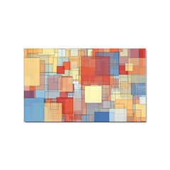 Art Abstract Rectangle Square Sticker (rectangular) by Ravend