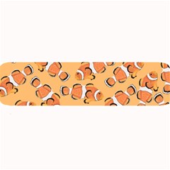 Fish Clownfish Orange Background Large Bar Mat by Ravend