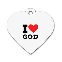 I Love God Dog Tag Heart (two Sides) by ilovewhateva