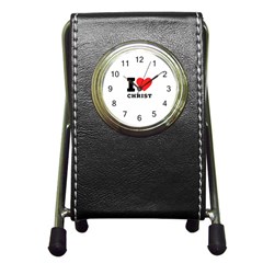 I Love Christ Pen Holder Desk Clock by ilovewhateva