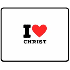 I Love Christ One Side Fleece Blanket (medium) by ilovewhateva