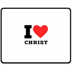 I Love Christ Fleece Blanket (medium) by ilovewhateva