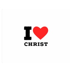 I Love Christ One Side Premium Plush Fleece Blanket (medium) by ilovewhateva